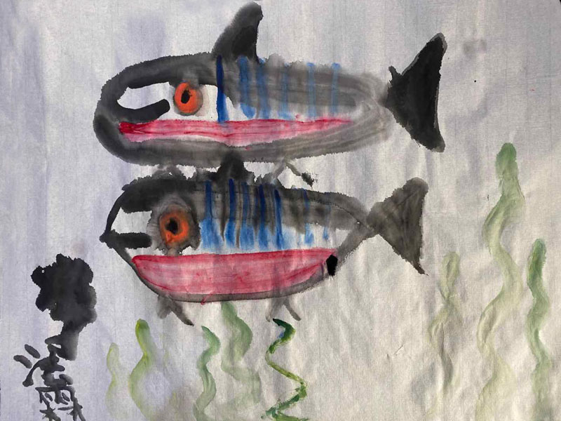 《鯊魚》兒童畫 五歲